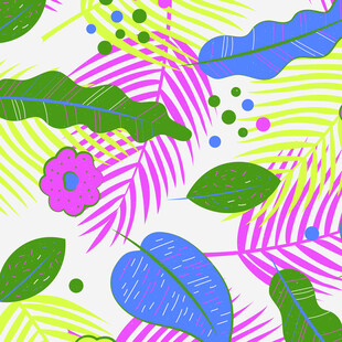 热带植物花卉图案设计