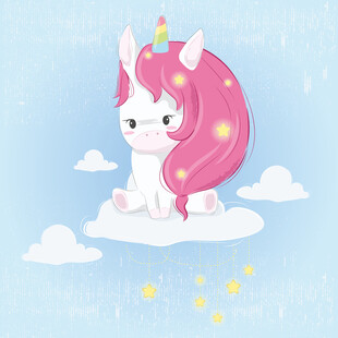 梦幻独角兽云端休憩