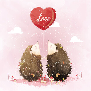 两只刺猬的浪漫爱情时刻