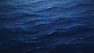 深蓝色海面的波纹景象