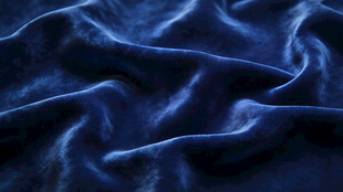 深蓝色褶皱丝绒布料