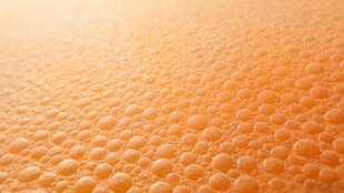 橙色泡沫质感纹理特写