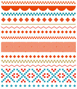 多彩几何民族风图案