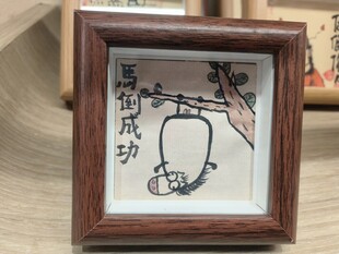 中式框内创意乐器摆件