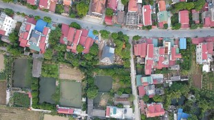 俯瞰多彩屋顶 居民区