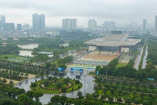 城市景观中的建筑与绿化