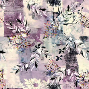 花卉拼接图案印花设计