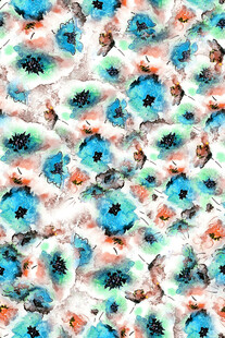 水彩花卉图案纹理背景