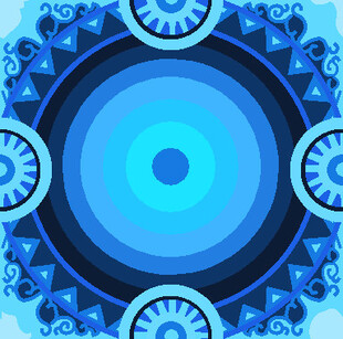 蓝色几何对称花纹图案