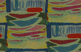 抽象多彩船只图案艺术