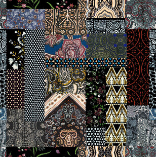 多样民族风图案拼接