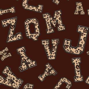 豹纹字母图案背景