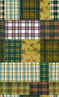 多彩格子图案布料纹理