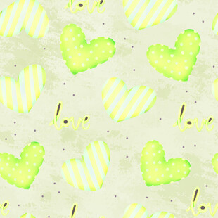 清新绿心图案背景纹理