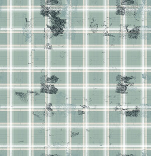 浅绿色格纹带墨点图案