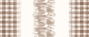 复古格子与花纹装饰图案