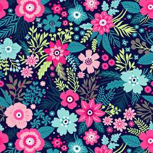 多彩花卉图案背景