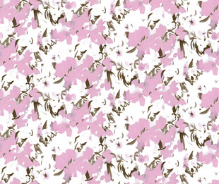 粉色樱花花卉无缝图案