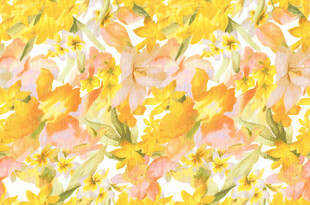 水彩花卉无缝图案背景