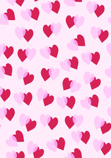 粉色爱心图案背景纹理