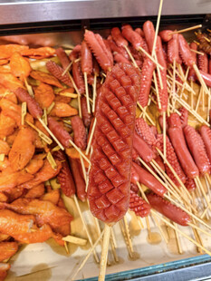 多样烤串陈列展示