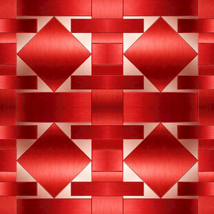 红色几何图案拼接纹理