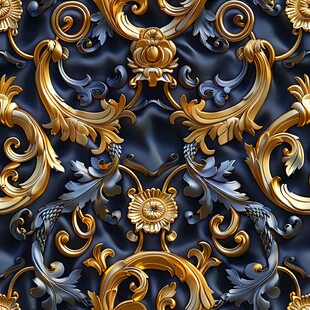 华丽复古金色雕花装饰