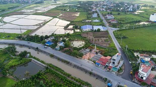 俯瞰乡村田园风光美景