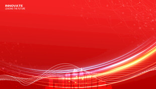 红色炫彩线条背景