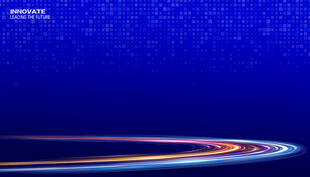 蓝色科技展板背景图