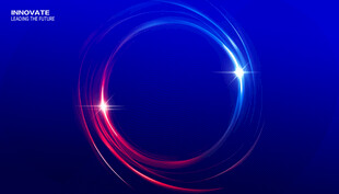 炫彩环形展板背景