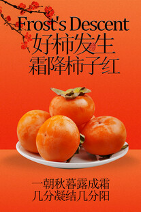 霜降至柿子红美好发生海报