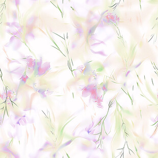 梦幻花卉水彩背景图