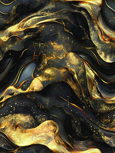 黑金流动纹理艺术图案