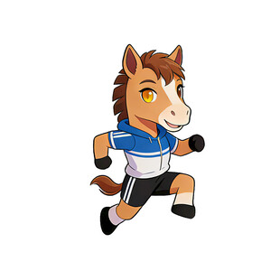 奔跑的卡通小马形象