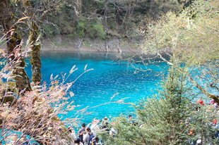九寨沟蓝湖美景