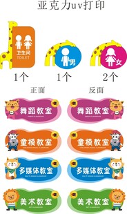 艺术培训卡通门牌吊牌