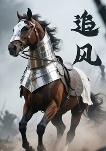身披战甲的追风骏马