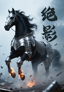 身披战甲的奔腾黑马