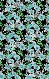 蓝绿花卉图案背景纹理