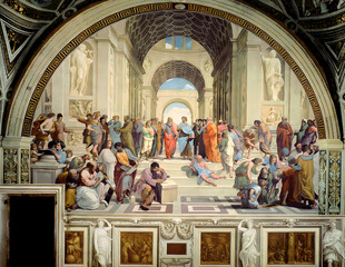 雅典学院壁画经典场景