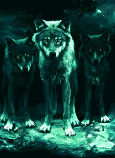 黑暗中群狼肃立