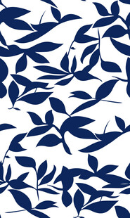 蓝白叶形图案纹理背景
