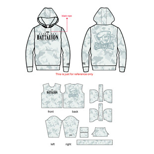 迷彩连帽卫衣设计图