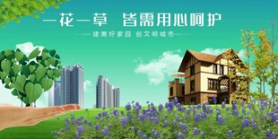 田园小屋旁的花草与城市景