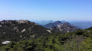 山峦葱郁的壮阔自然景观