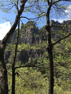 山林间的峻峭山峰