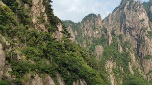 壮丽山景 绿意盎然的峰峦