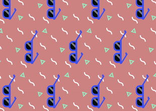 粉色背景的萨克斯风图案