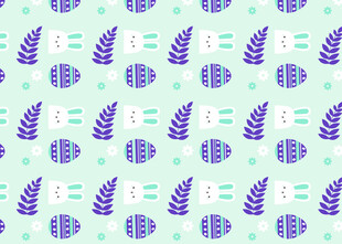 蓝紫植物图案背景纹理